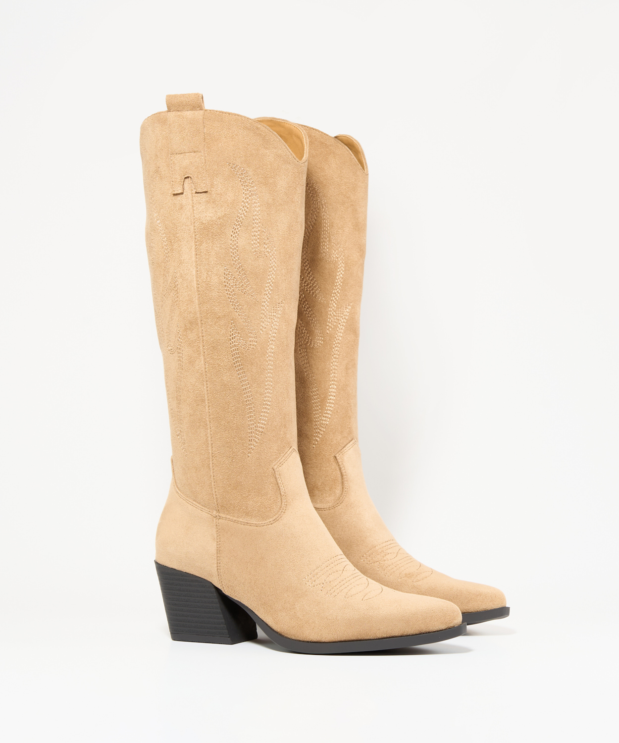 Bota tac&atilde;o cowboy com costura image number null